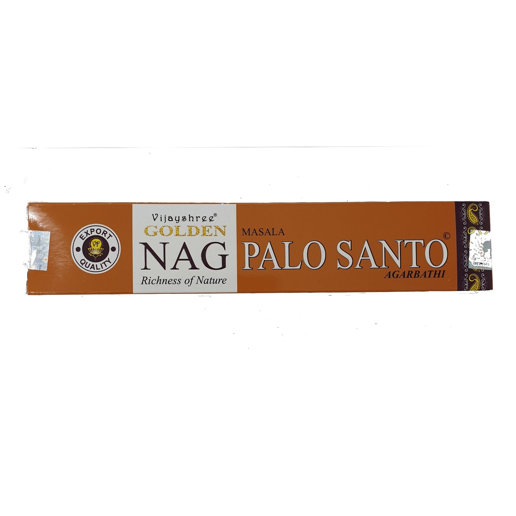 Vijayshree Incense "Golden Nag Palo Santo" 15gr