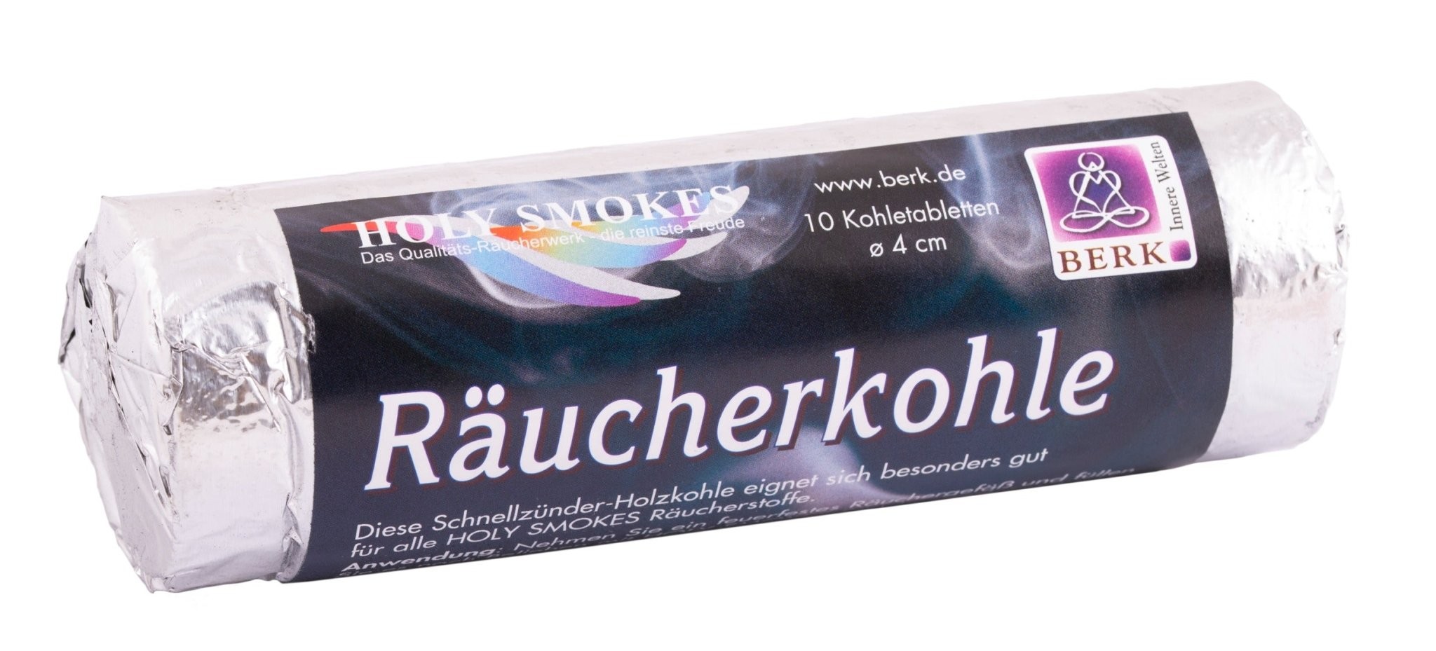 10 Kohletabletten á 4 cm - Räucherkohle in Rolle