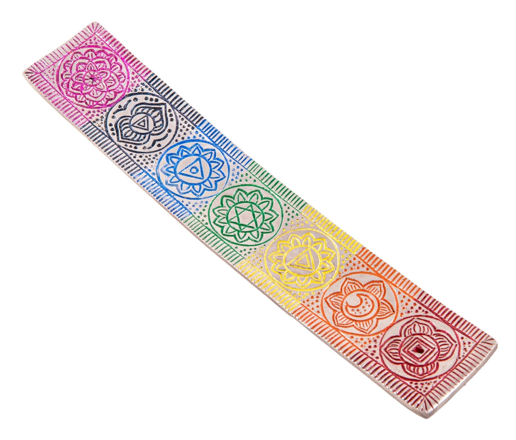 Räucherstäbchenhalter - Chakra Weißmetall