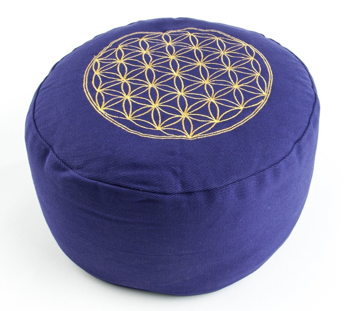 Blume des Lebens Meditationskissen lila mit Buchweizen