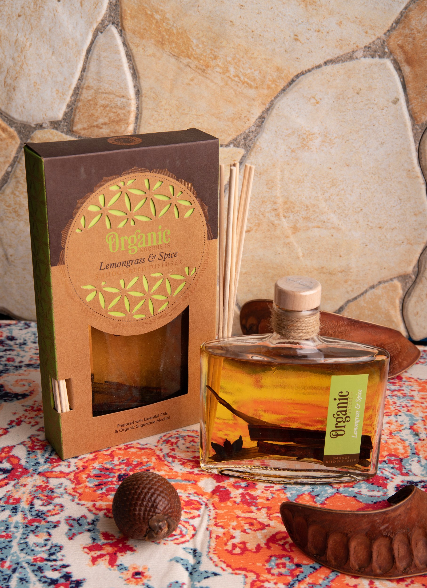 Zitronengras und Gewürze  - Organic Reed Diffuser