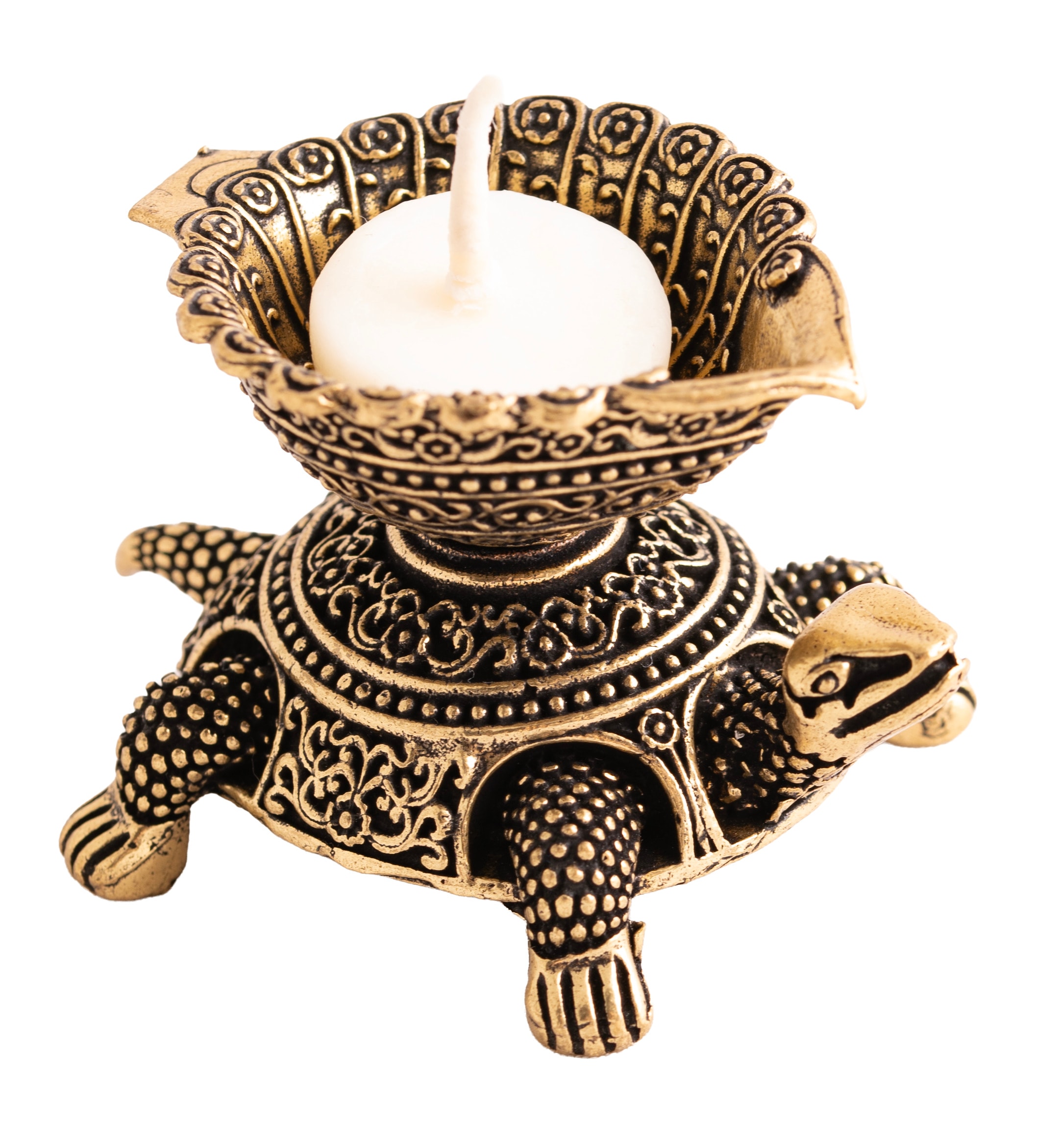 Gheelampe Schildkröte hochwertiges Kunstobjekt, Messing