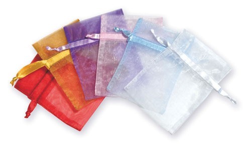 60 Stück Organza Set mittel, 12x16cm 6 Farben/je 10 Stück