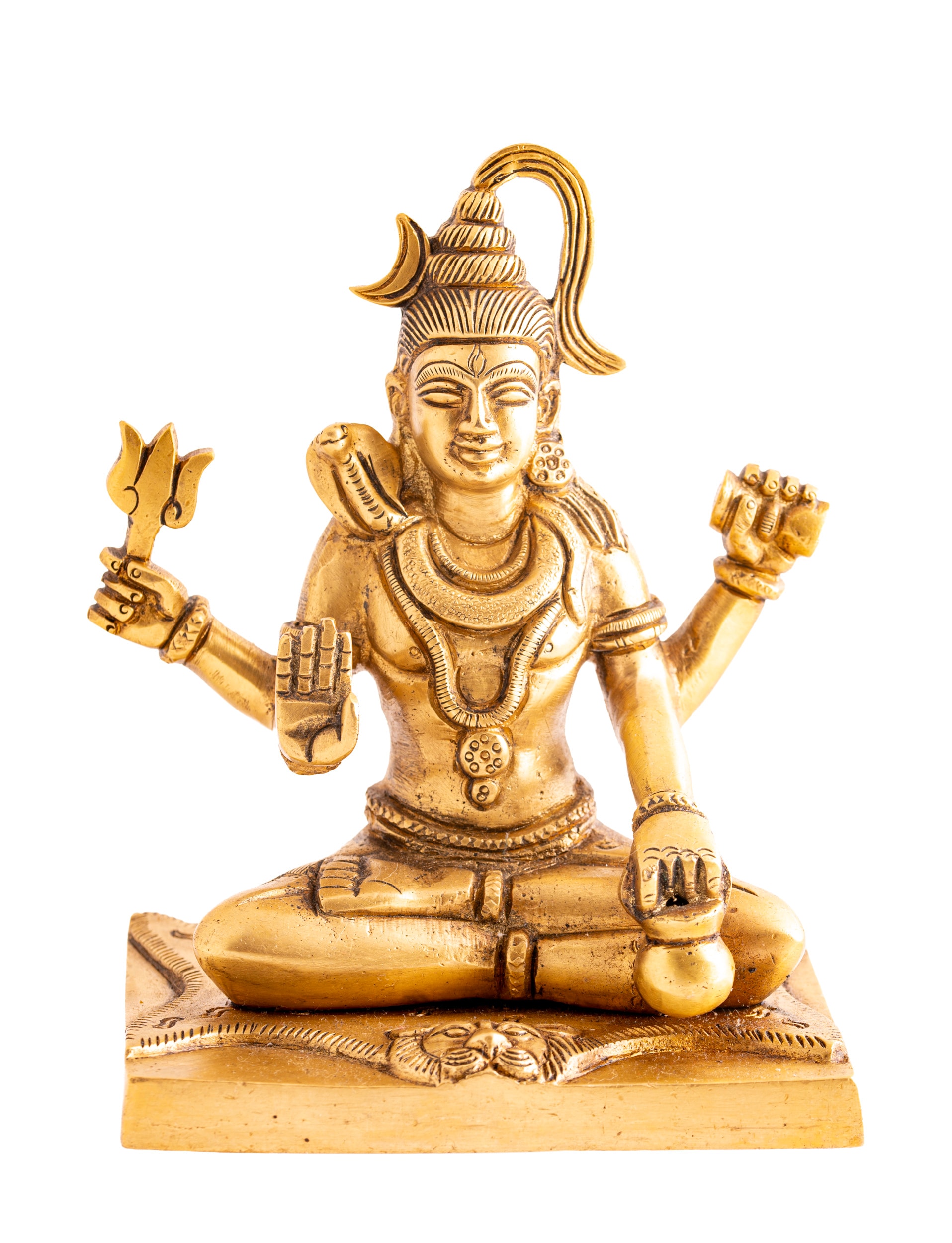 Lakshmi kunstvoll mit Steinen, Messing