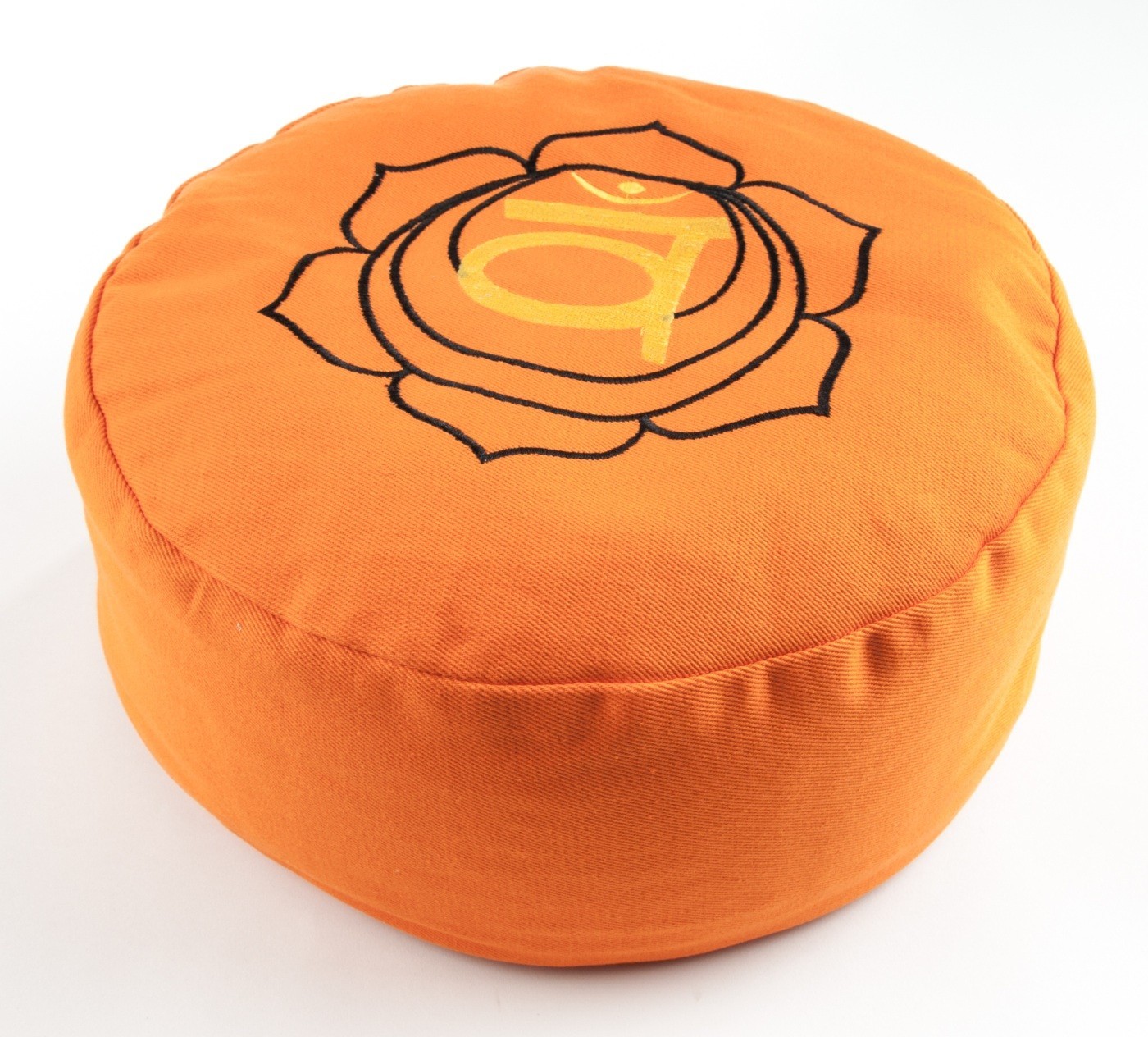 Sakralchakra Meditationskissen mit Buchweizen gefüllt 36 x 15 cm