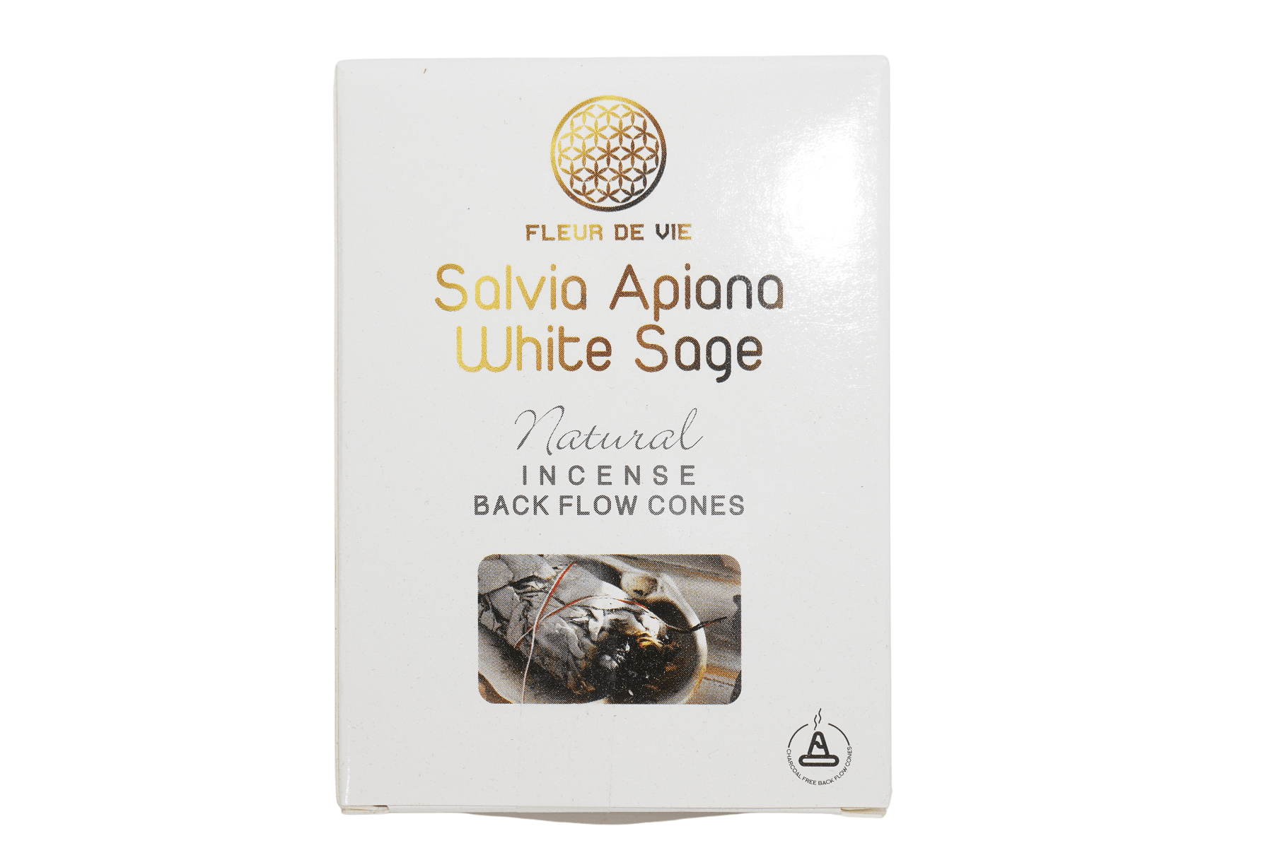 Natural Back Flow Cones - Salvia Apiana White Sage