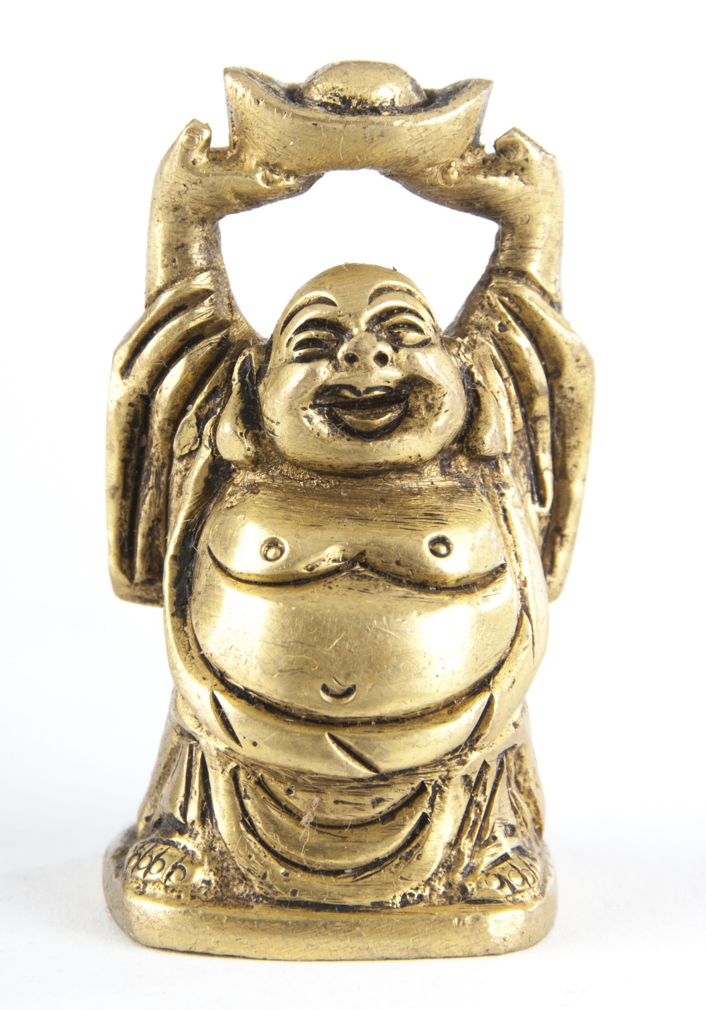 Happy Buddha 5 cm aus Messing