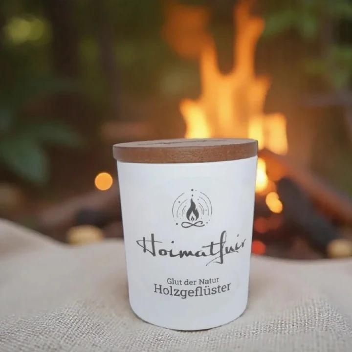 Hoimatfuir Duftkerze "Glut der Natur - Holzgeflüster"