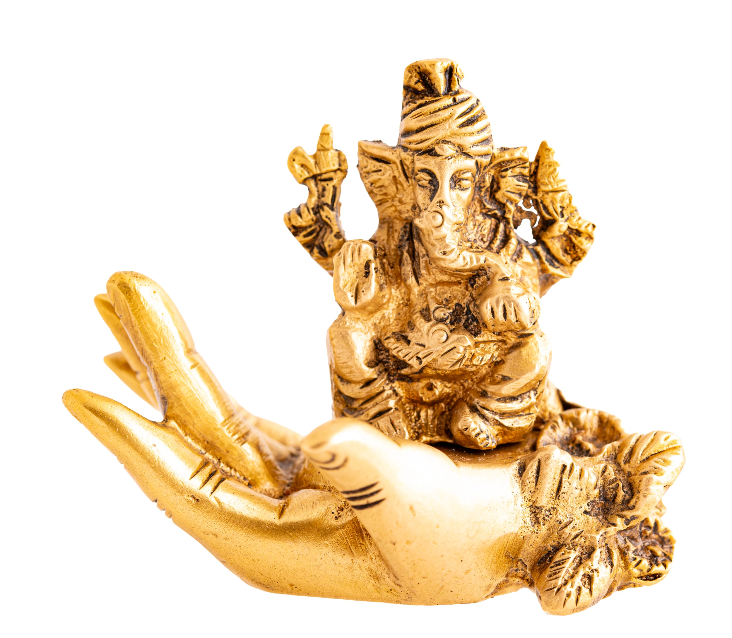 Ganesha in Segenshand Messing