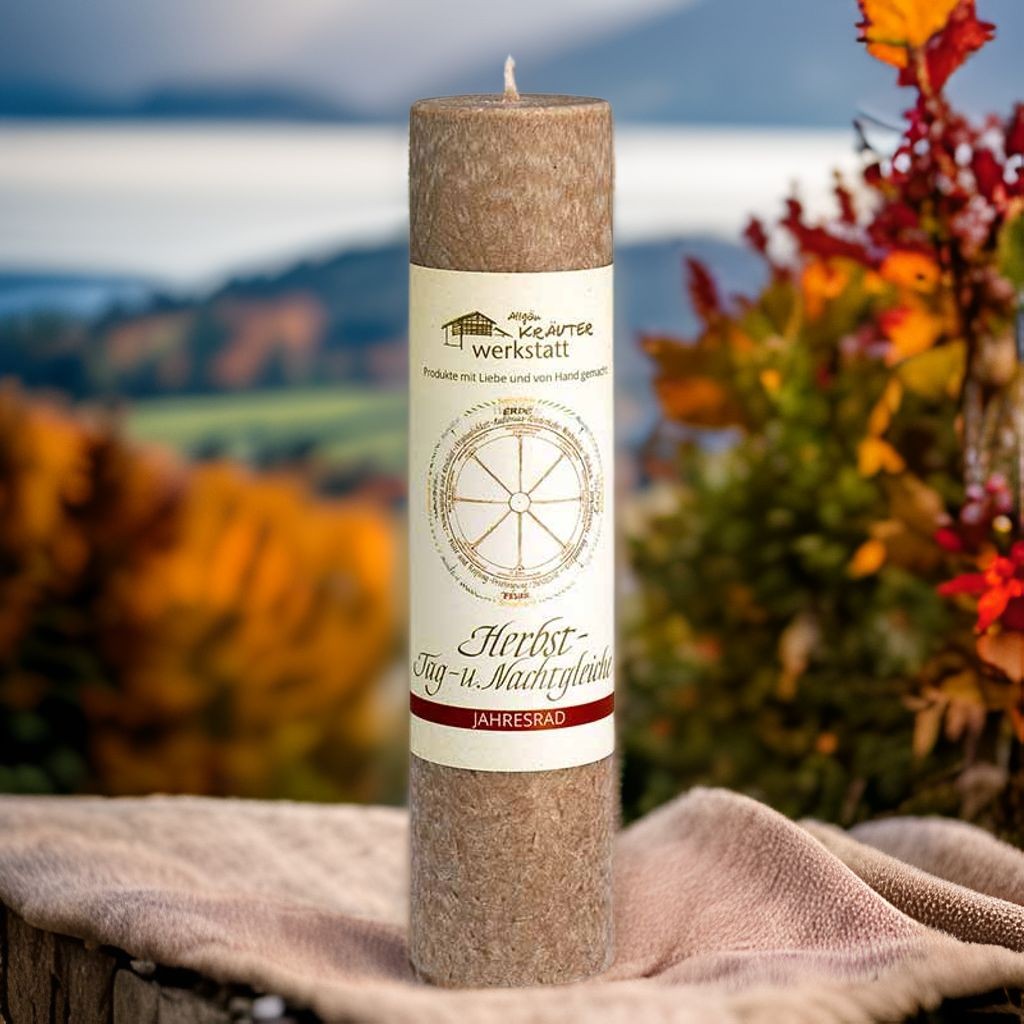 Allgäuer Heilkräuterkerze - Herbst Tag und Nachtgleiche