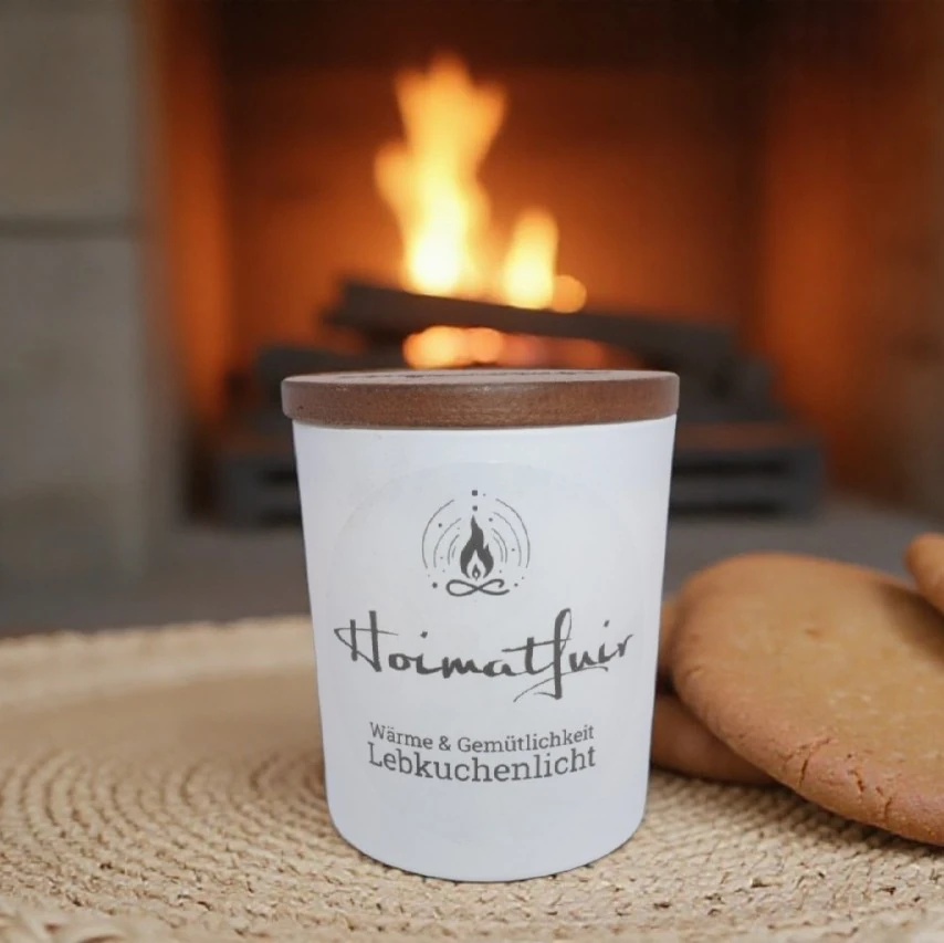 Hoimatfuir Duftkerze "Wärme & Gemütlichkeit - Lebkuchenlicht"