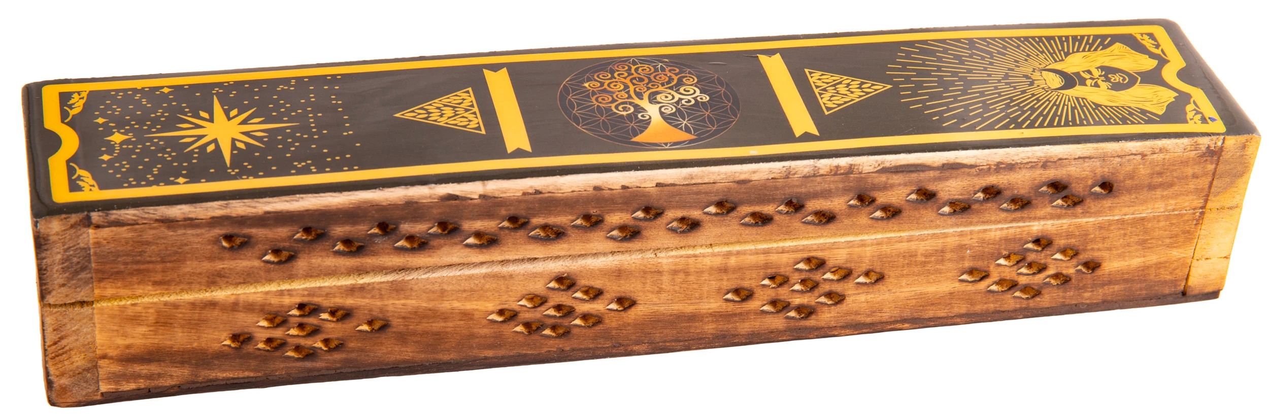 Fantasy Räucherbox Cosmos Gold Schwarz