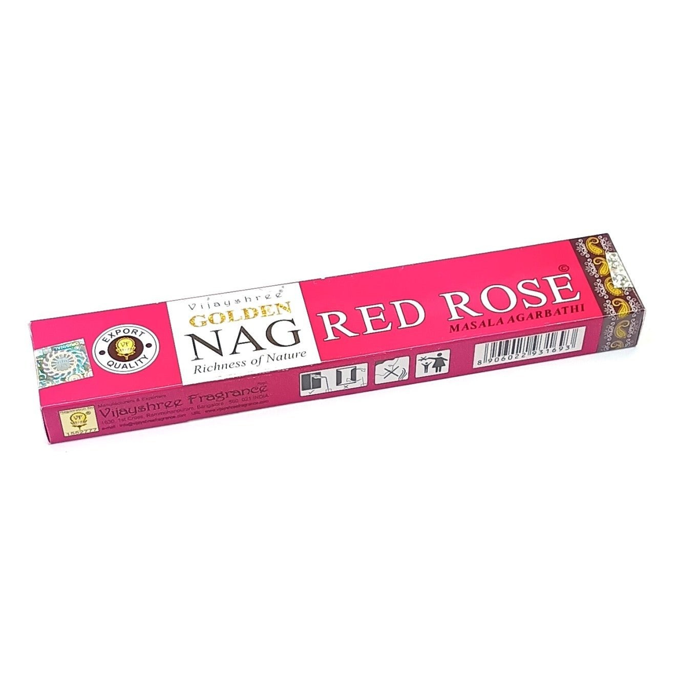 Vijayshree Incense "Golden Nag Red Rose" 15gr.