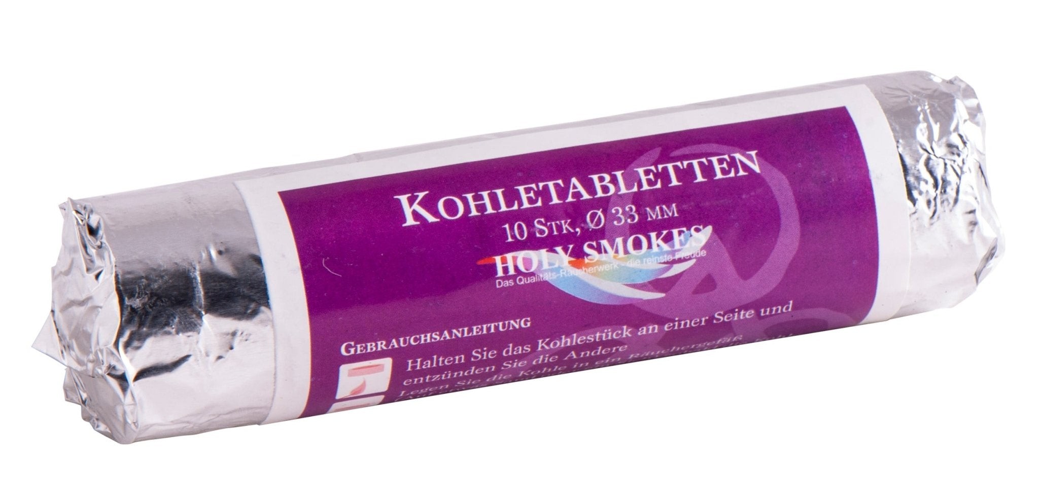 10 Kohletabletten á 3,3 cm - Räucherkohle in Rolle