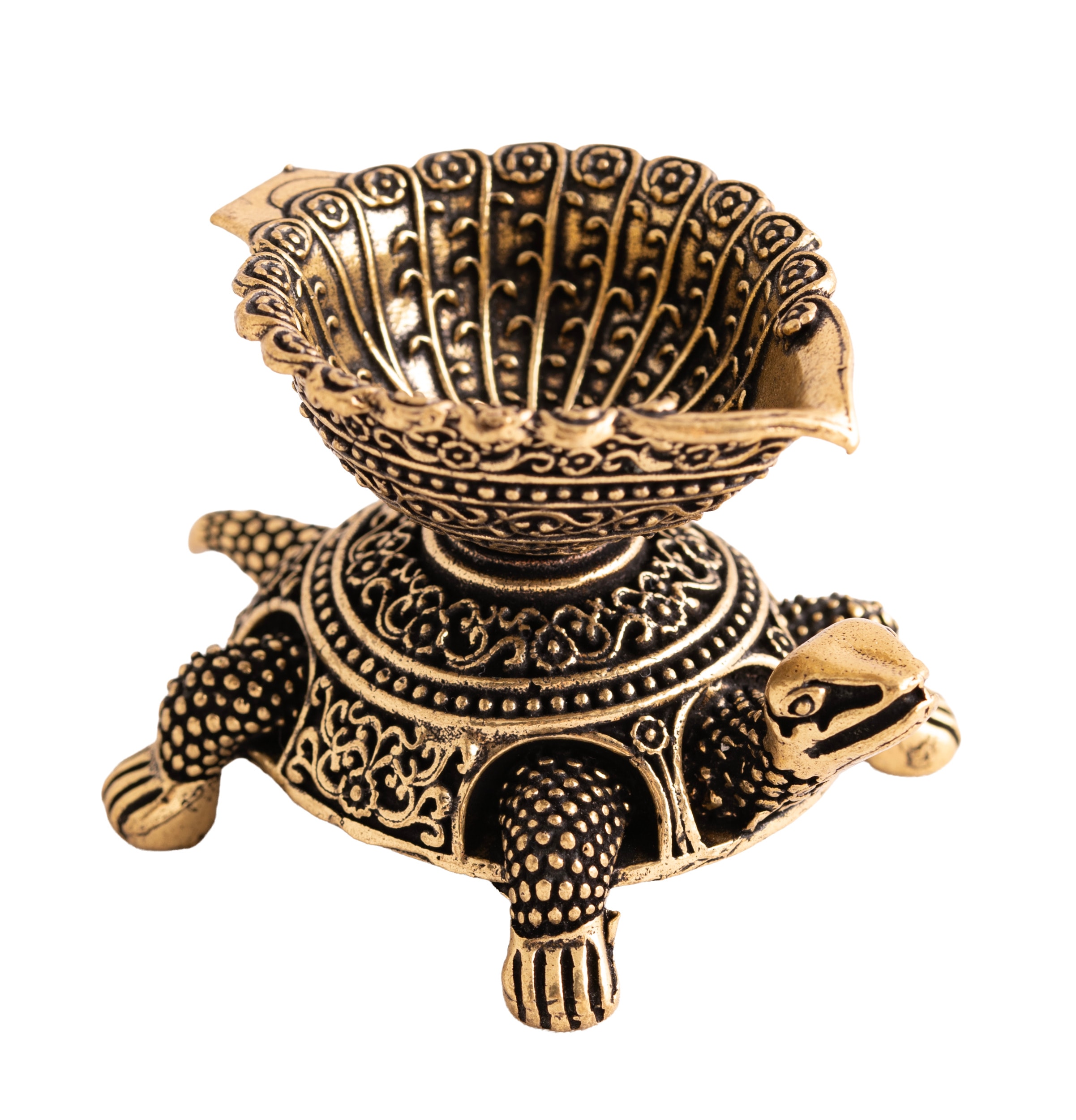 Gheelampe Schildkröte hochwertiges Kunstobjekt, Messing