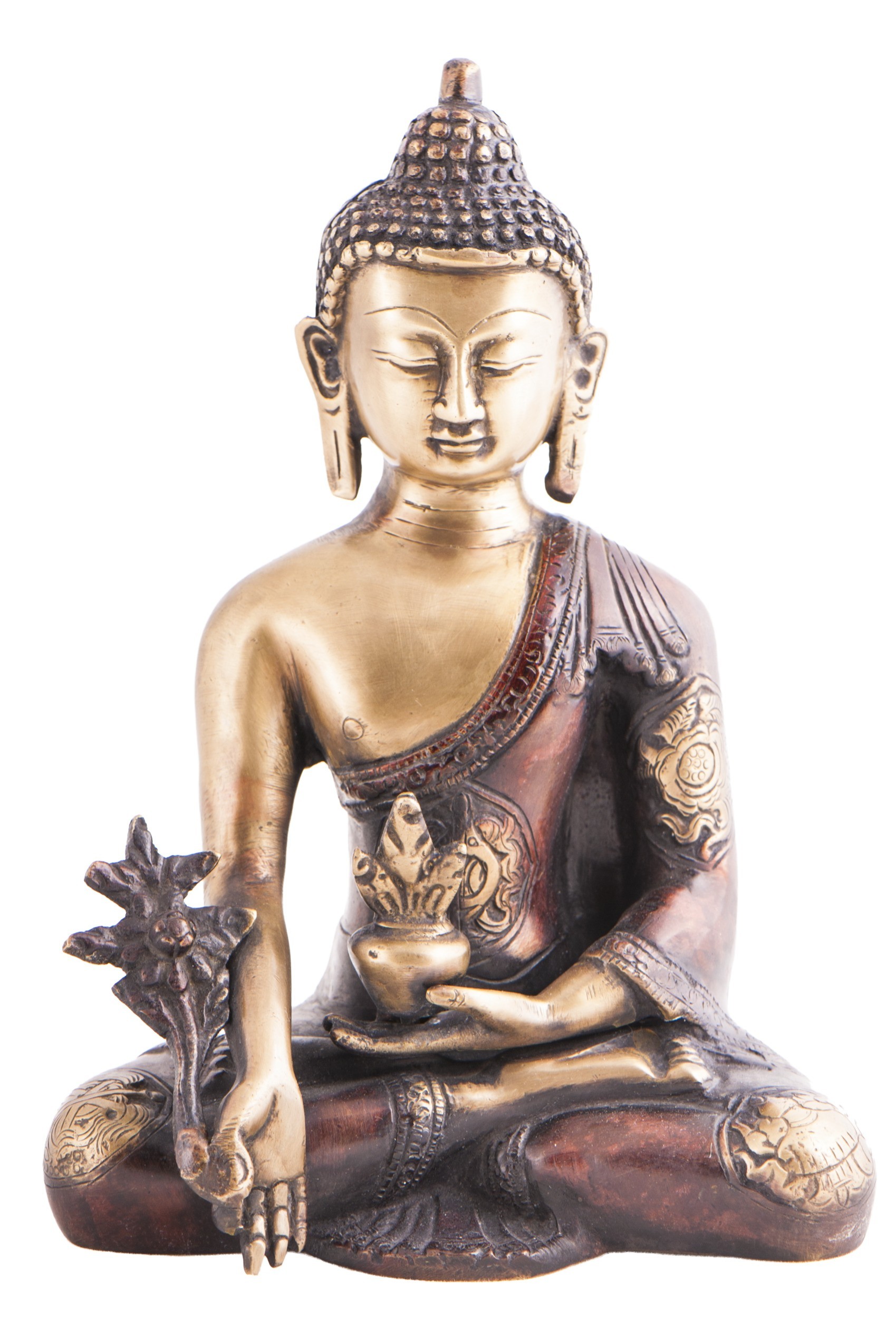 Medizin Buddha Messing, H: 19,5 cm, 1,7 kg