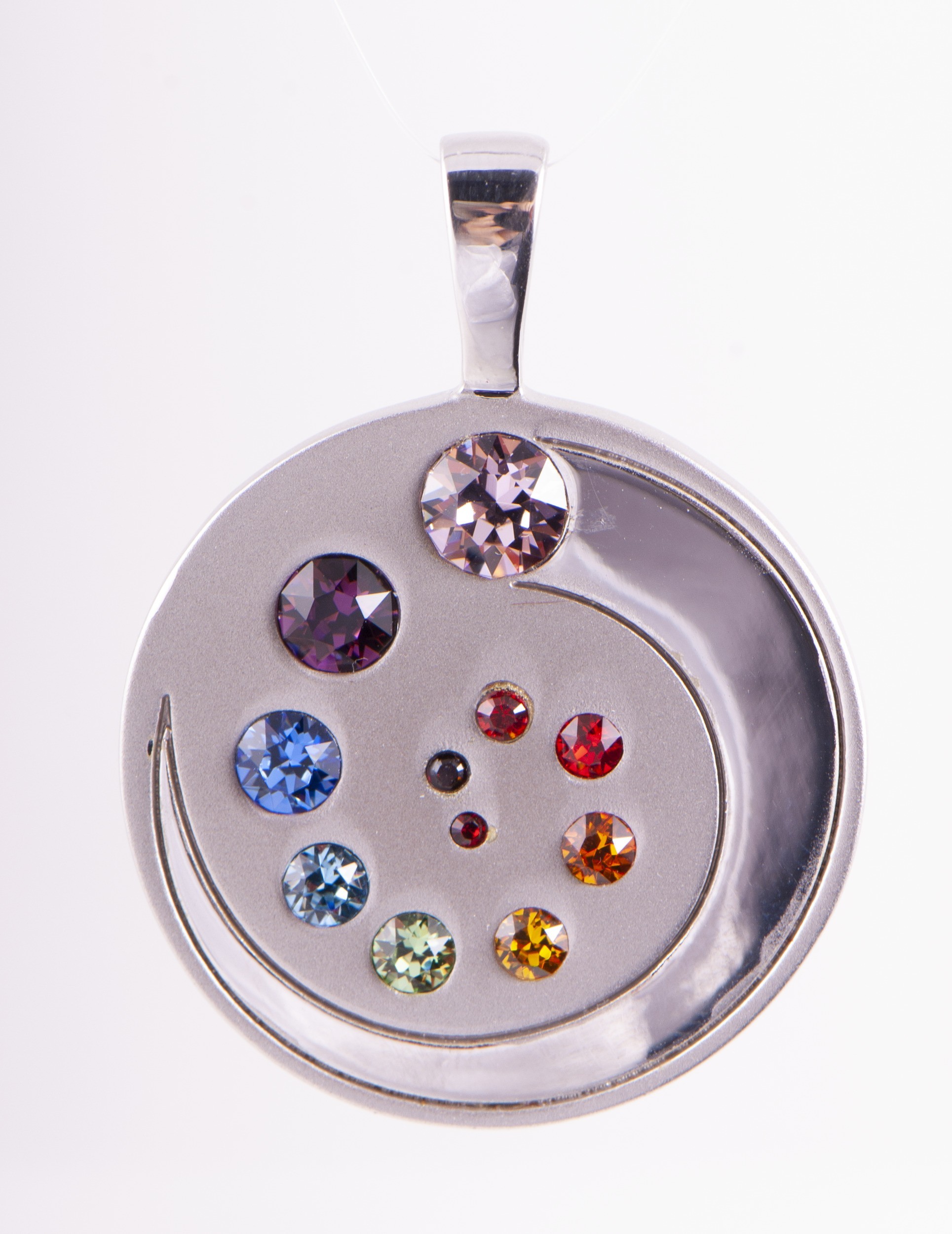 Chakra Power Anhänger mit Glaskristallen