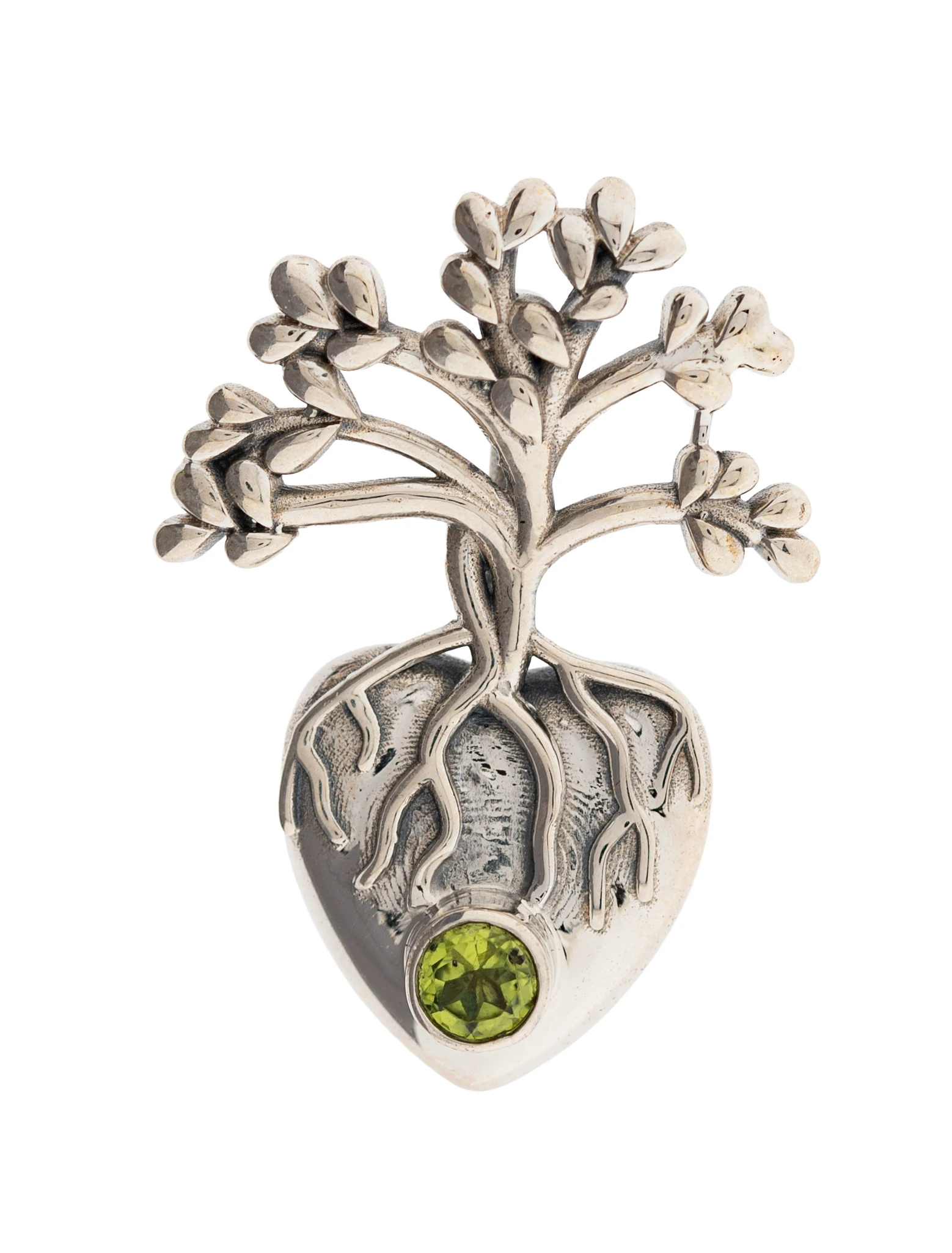Yggdrasil mit Peridot 925 Sterling Silber