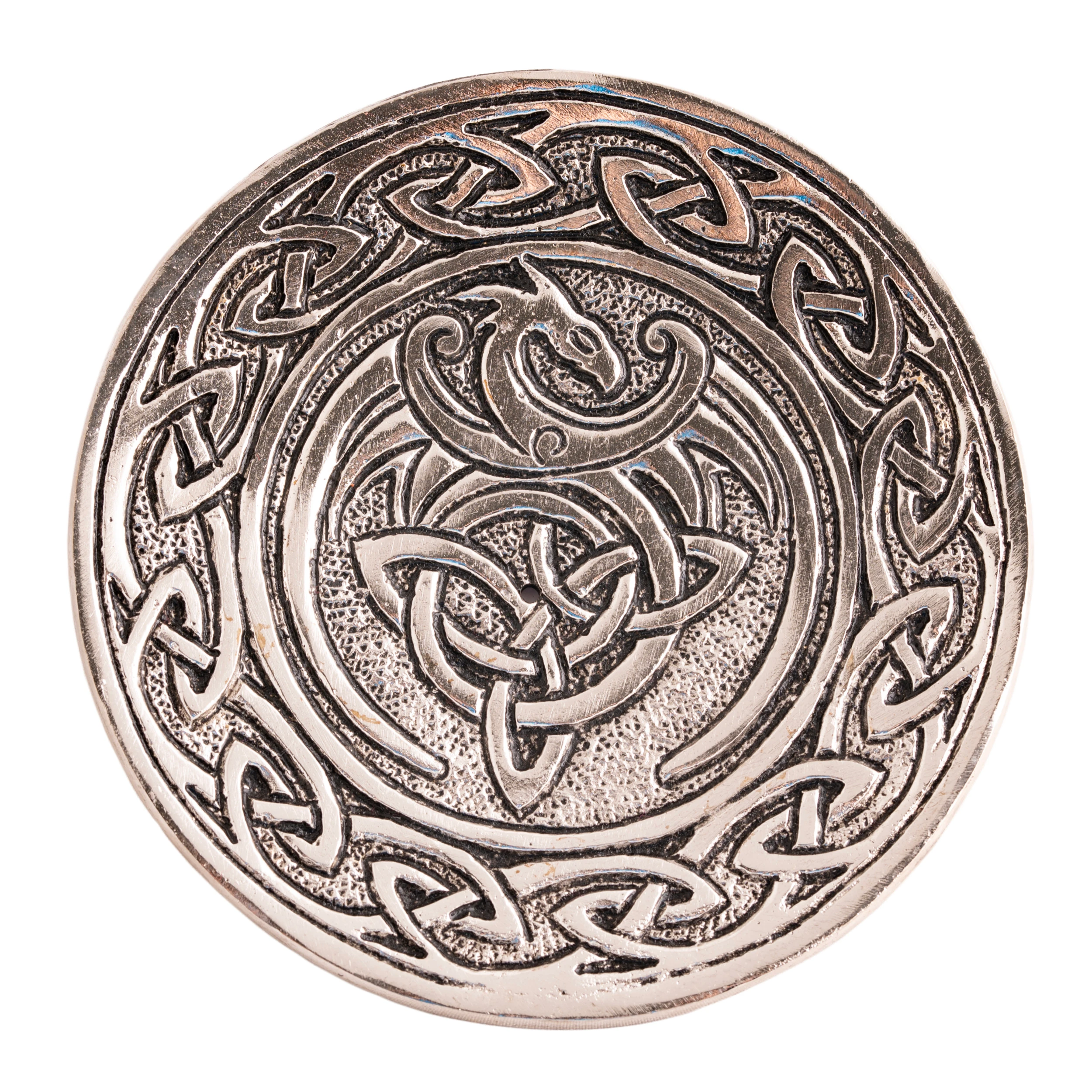 Weißmetallhalter Drache