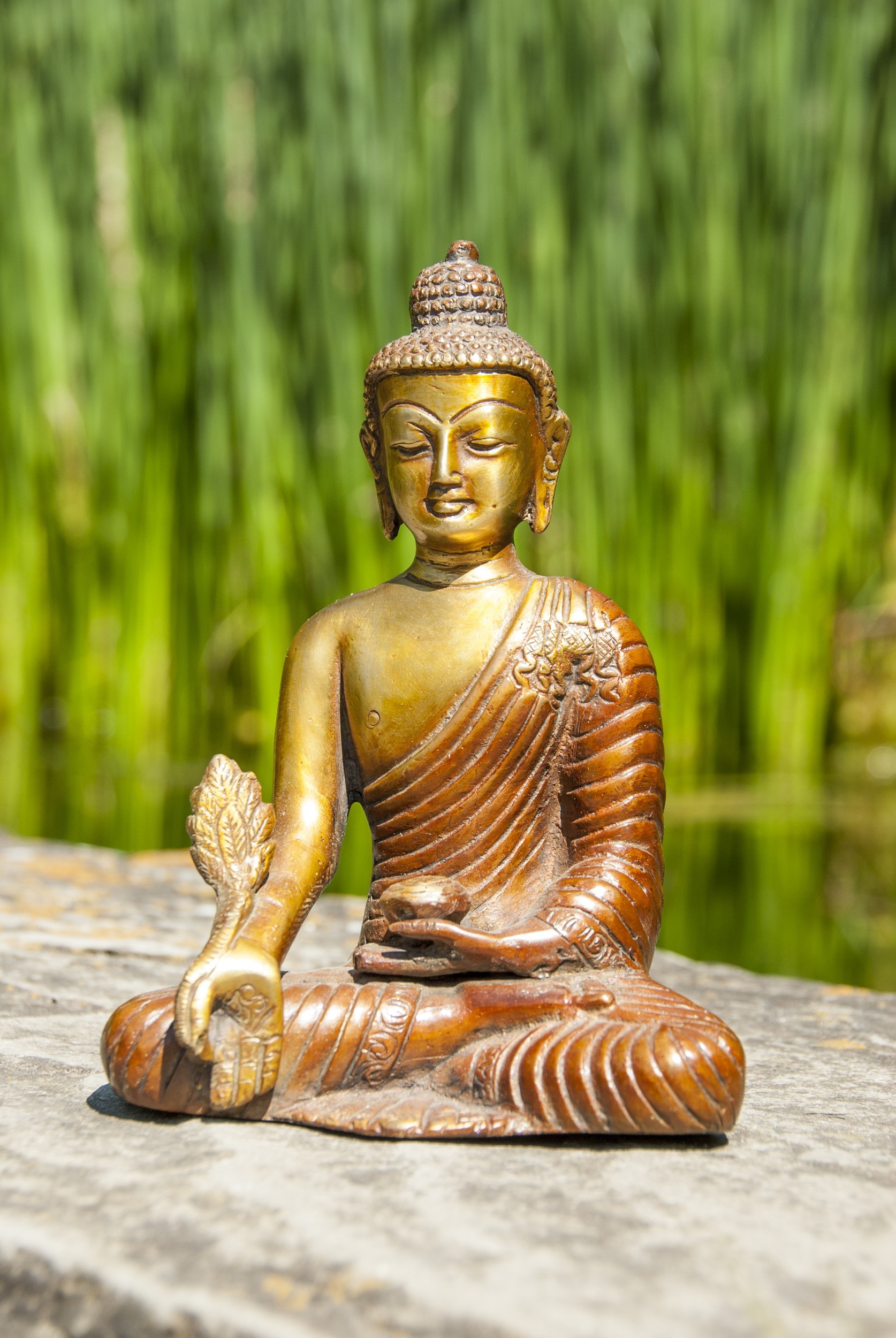 Buddha, 16 cm Messing