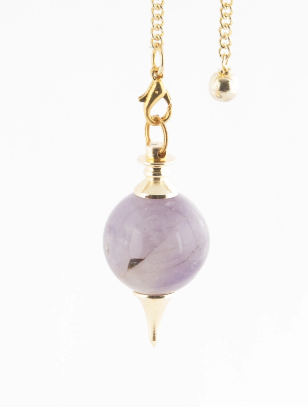 Pendel, Messing mit Amethyst-Kugel