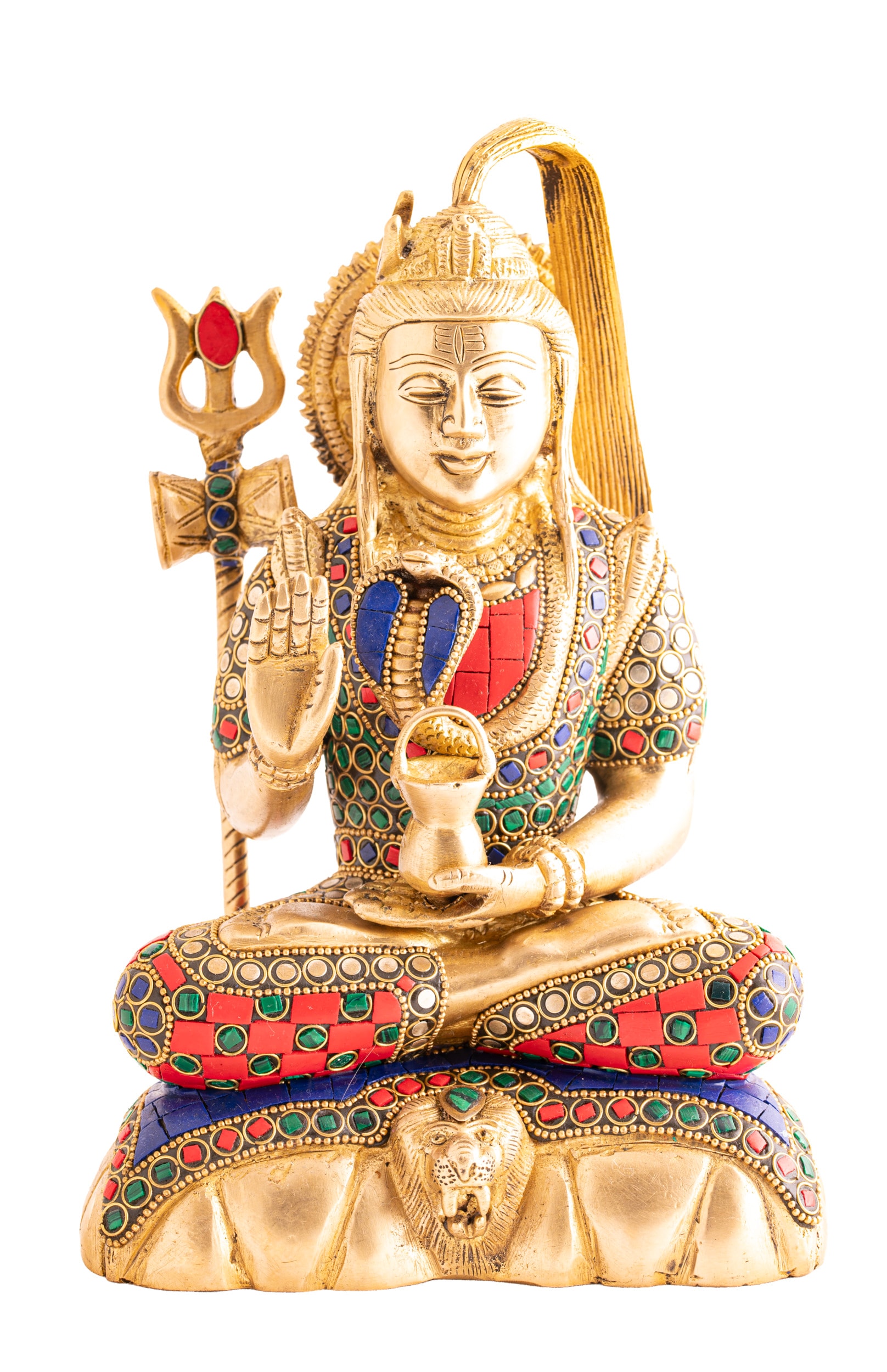 Shiva Messing, teils mit Steinen verziert