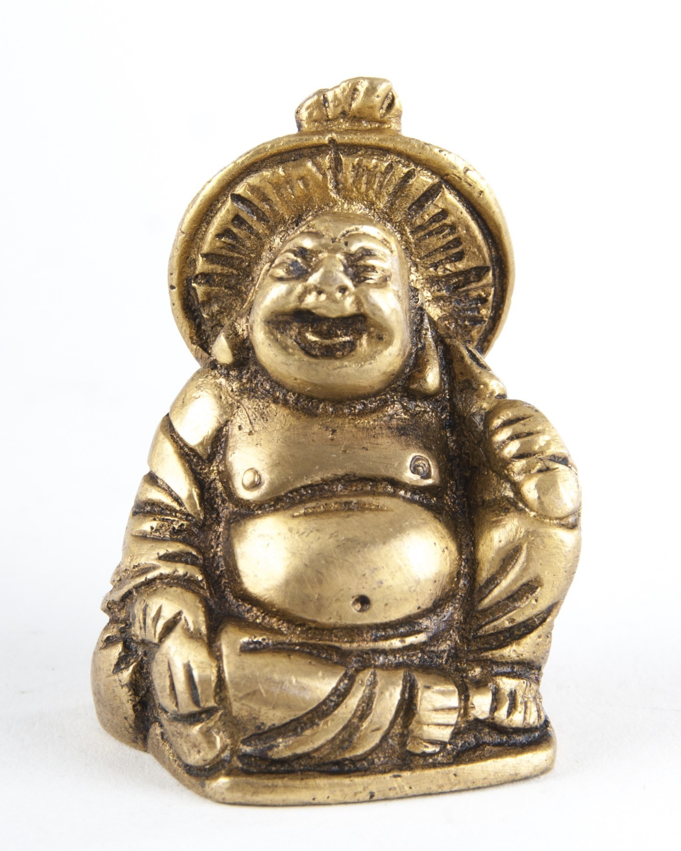 Happy Buddha ca. 4,5 cm aus Messing