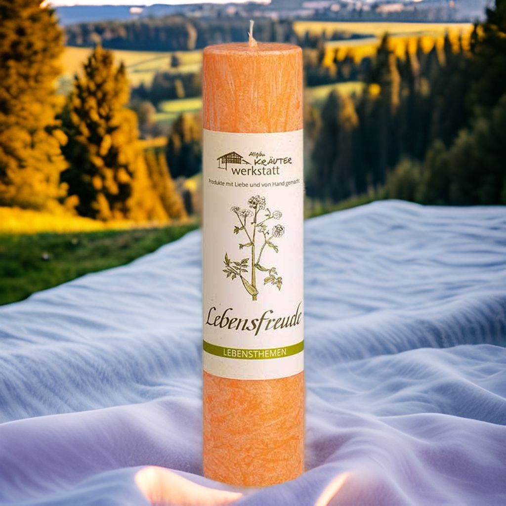 Allgäuer Heilkräuterkerze - Lebensfreude