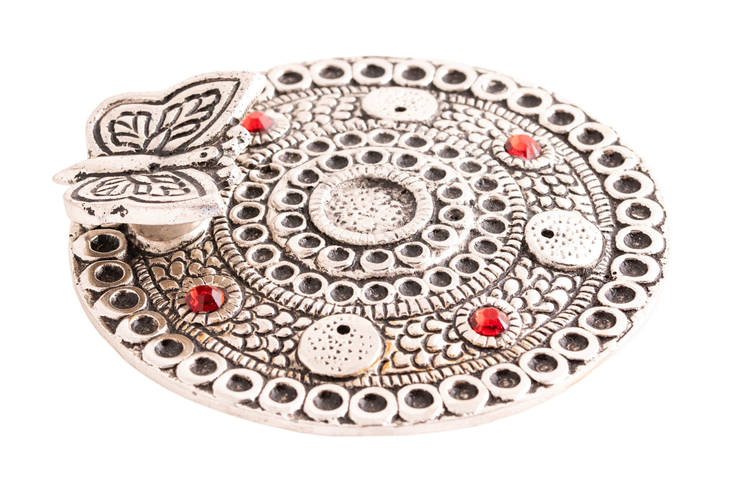 Kunstvoller Halter Schmetterling Weißmetall