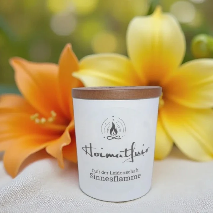 Hoimatfuir Duftkerze "Duft der Leidenschaft - Sinnesflamme"