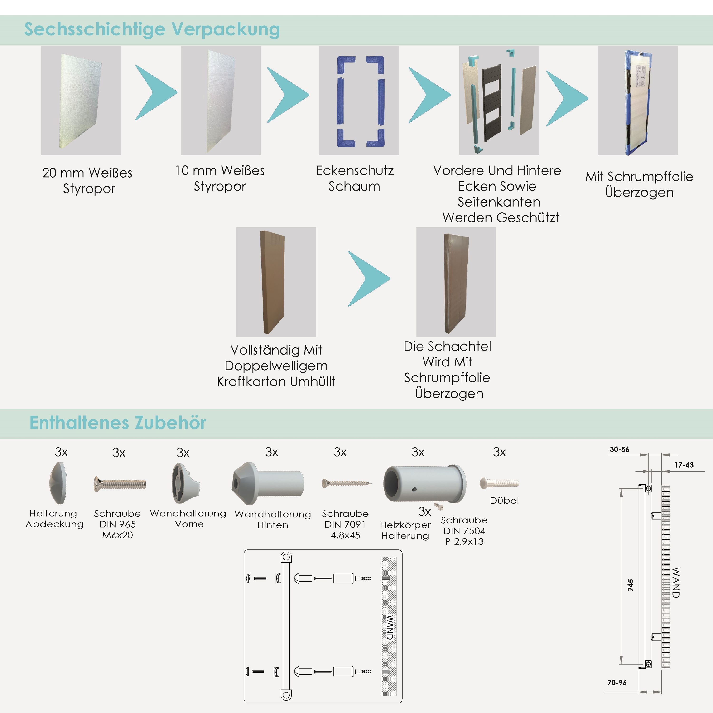 Lojimax Aluminium Design Heizkörper Paneelheizkörper Wand Heizung Siesta Double