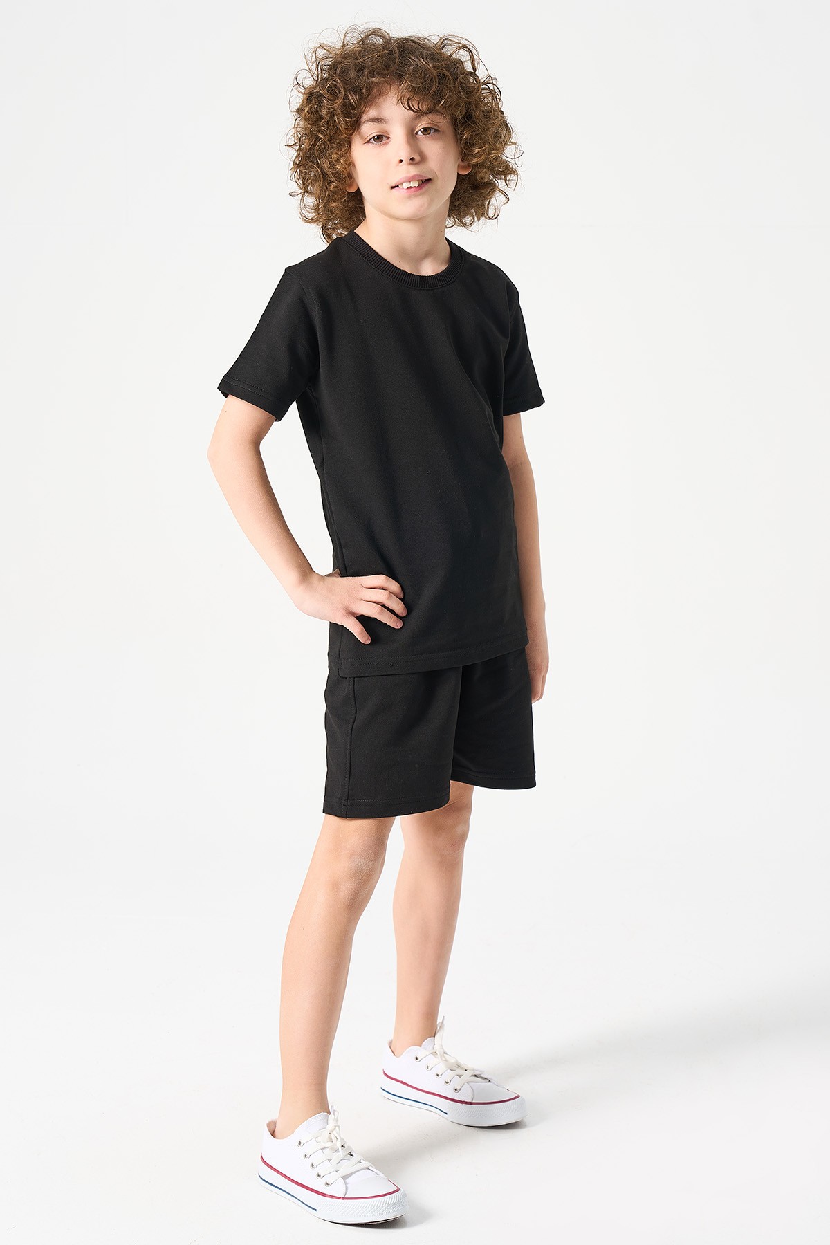 Jungen Basic T-Shirt und Shorts Set