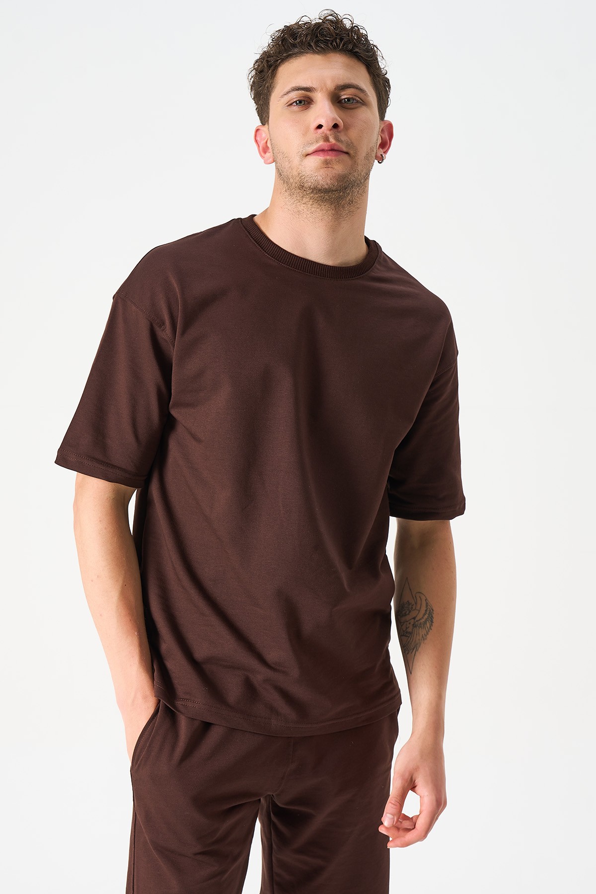 Men's Oversize T-Shirt - BROWN image