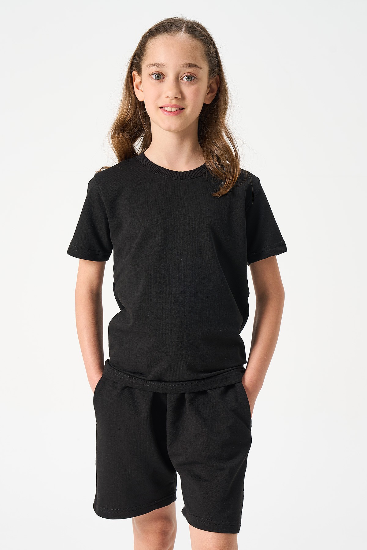 Mädchen Basic T-Shirt - SCHWARZ image