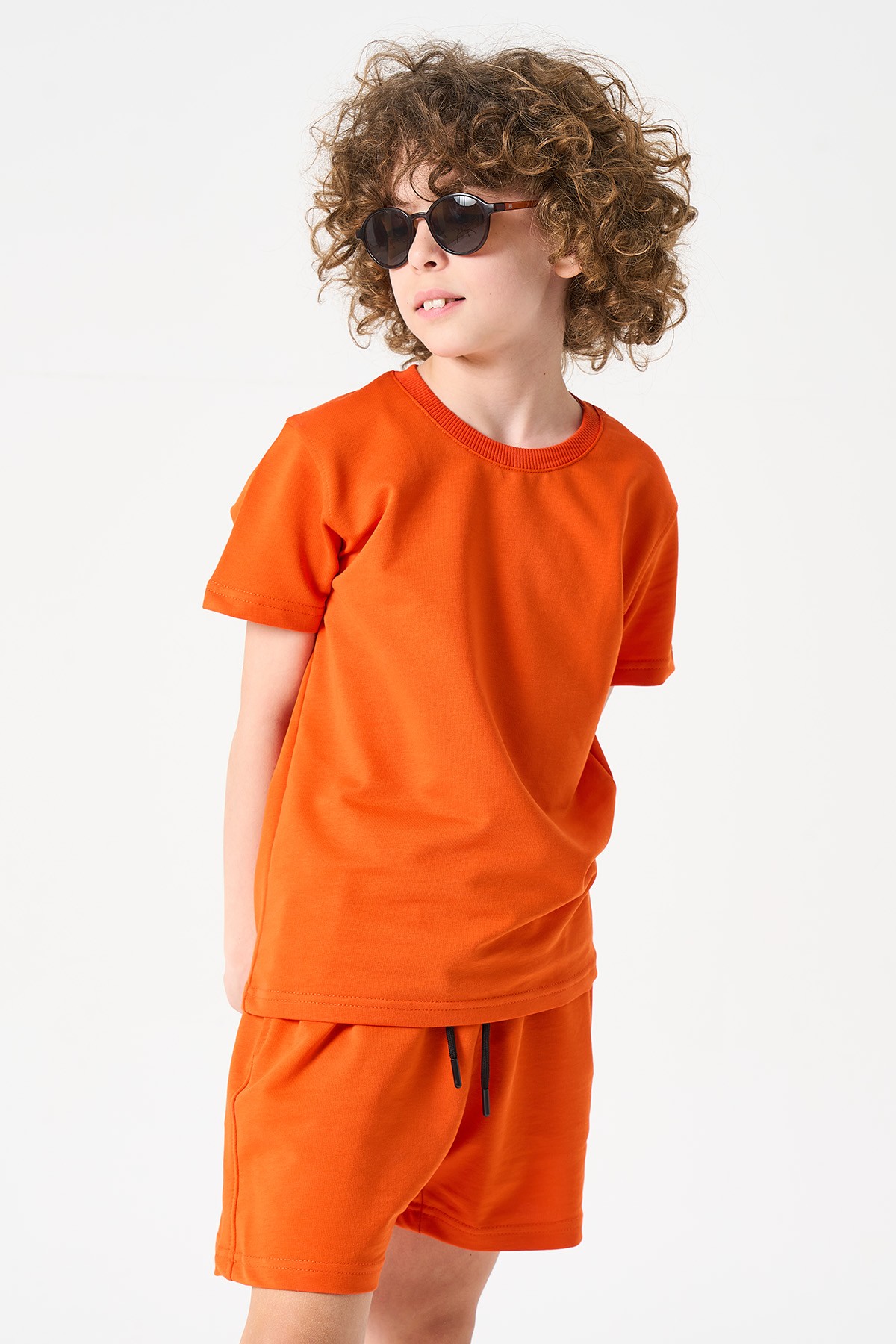 Jungen Basic T-Shirt - ORANGE image