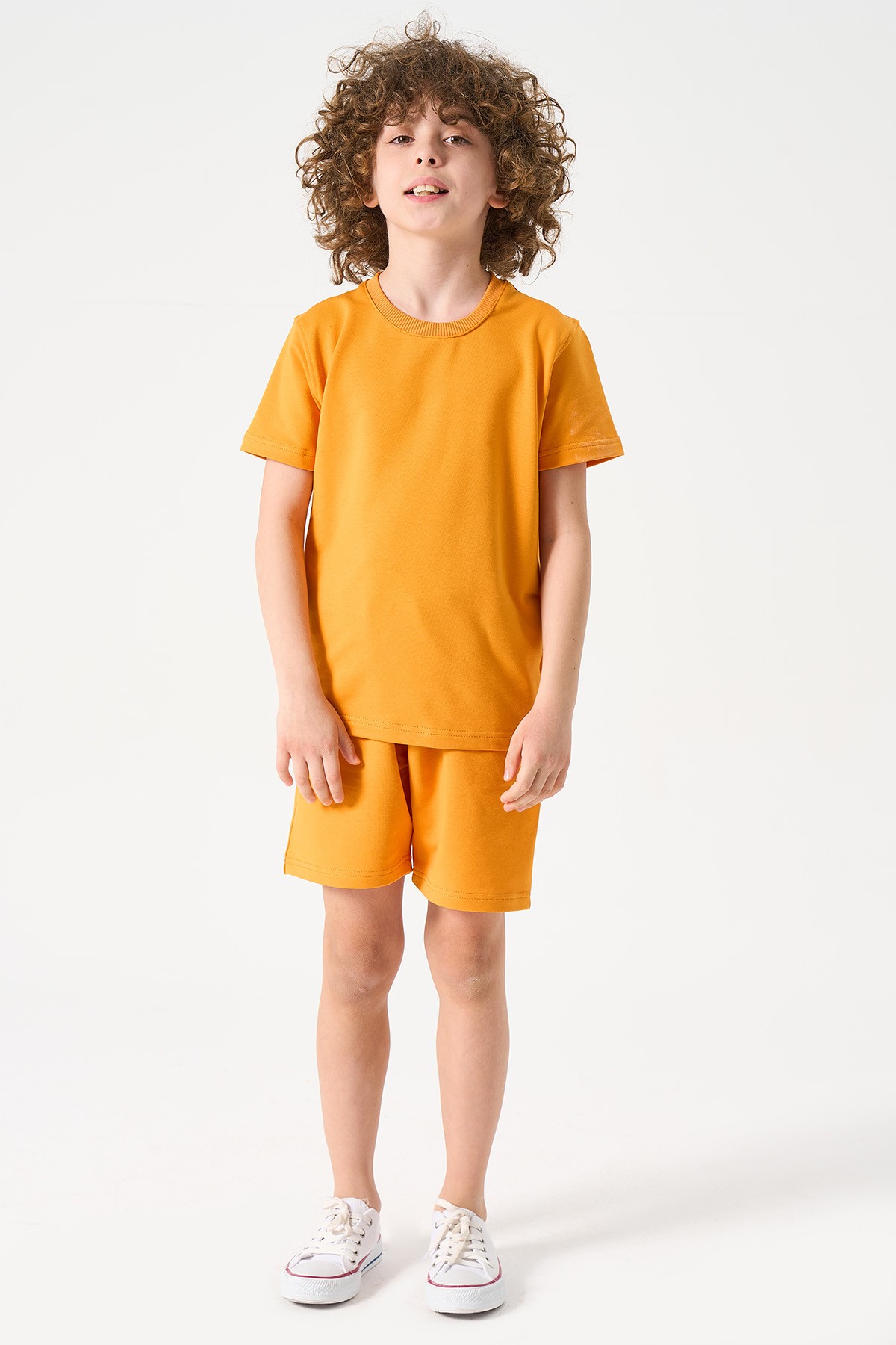 Jungen Basic T-Shirt und Shorts Set - GELB main variant image