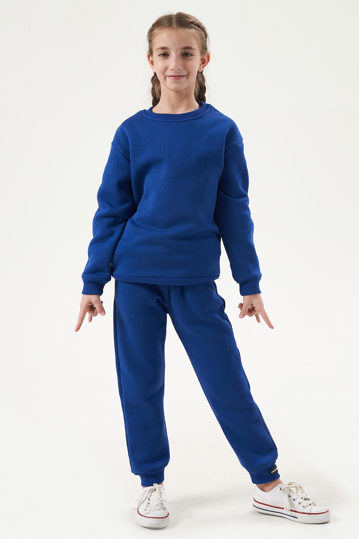 Set aus Sweatshirt und Jogginghose für Mädchen - BLAU image