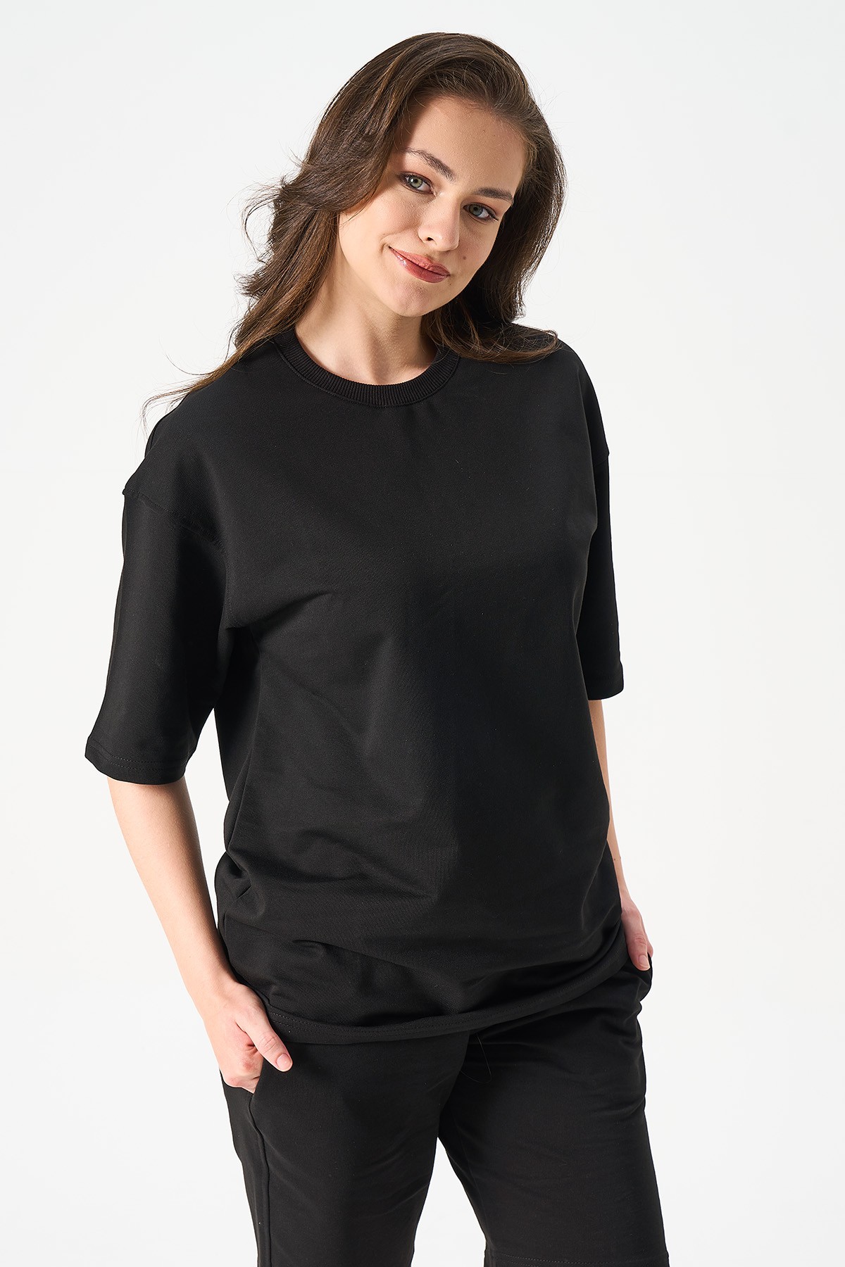 Damen Oversize T-Shirt - SCHWARZ image