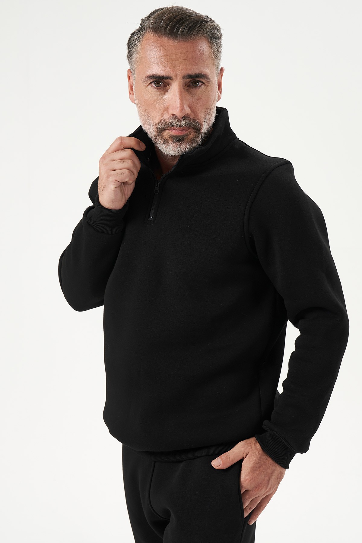 Half Zip Sweatshirt für Herren - SCHWARZ image