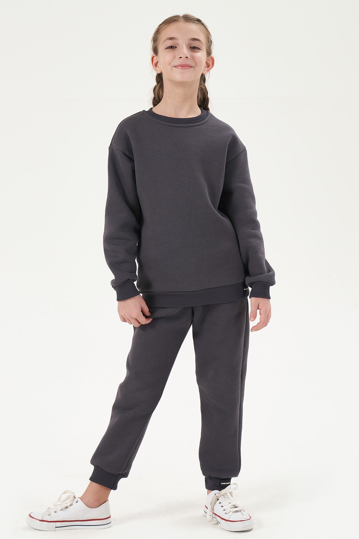 Set aus Sweatshirt und Jogginghose für Mädchen - GRAU image