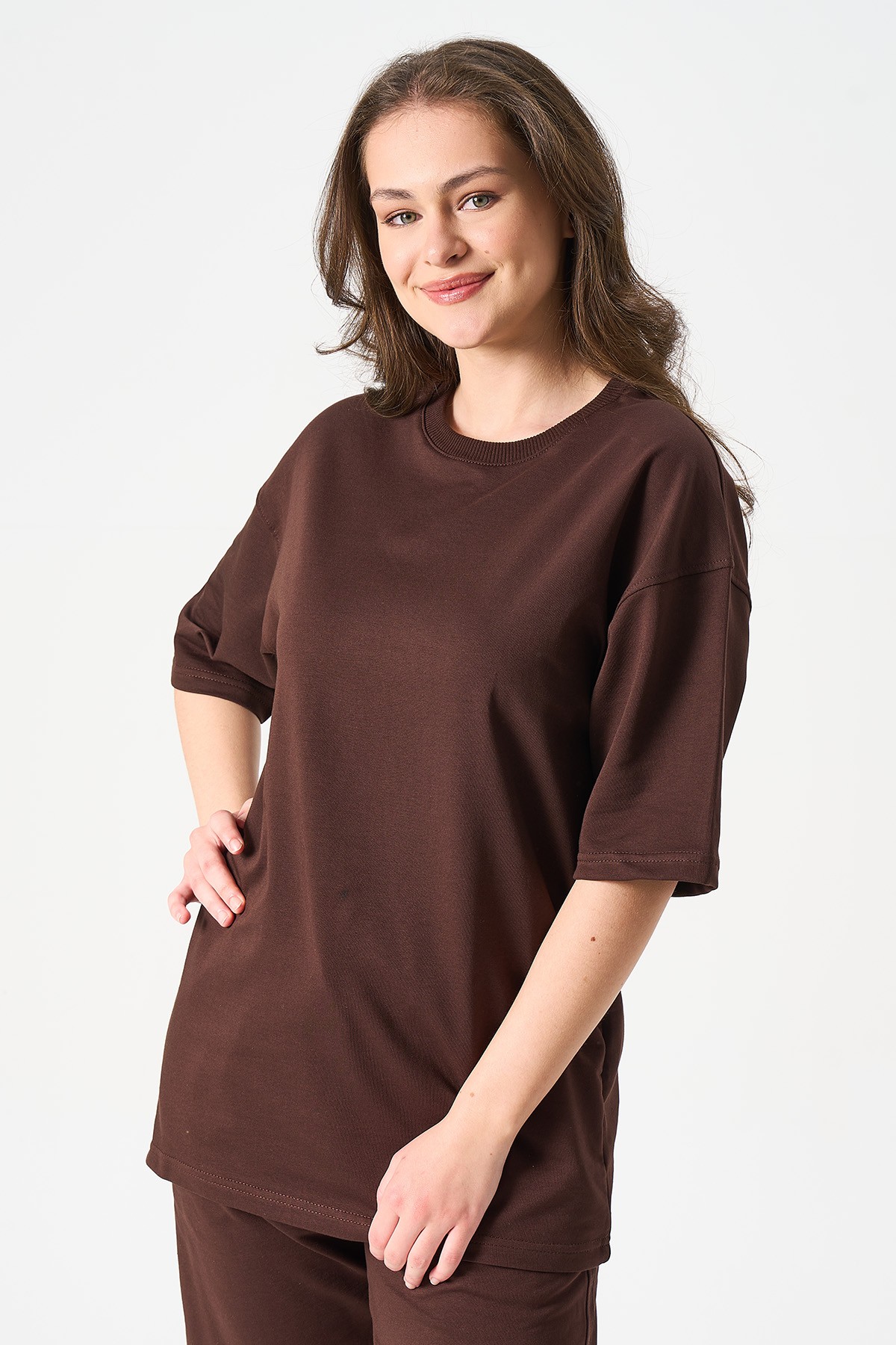 Damen Oversize T-Shirt - BRAUN image