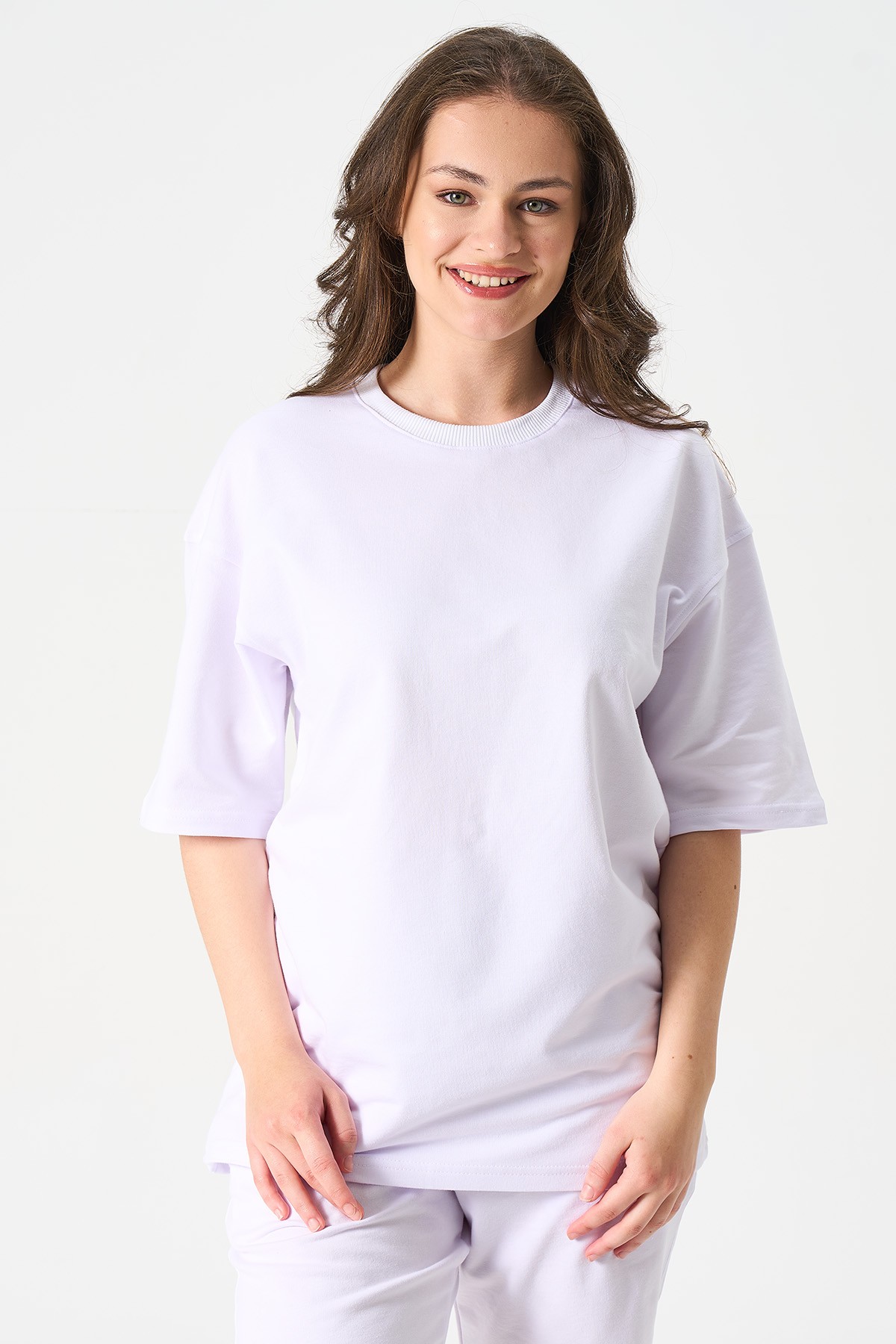 Damen Oversize T-Shirt - Weiß image