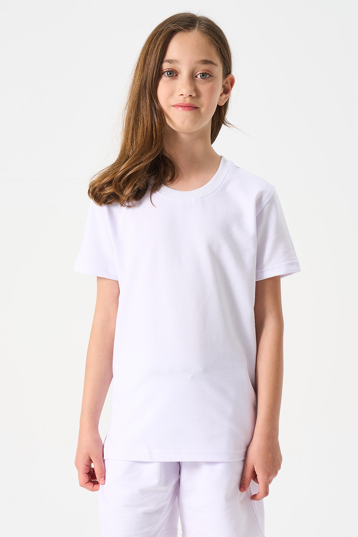 Mädchen Basic T-Shirt - Weiß image