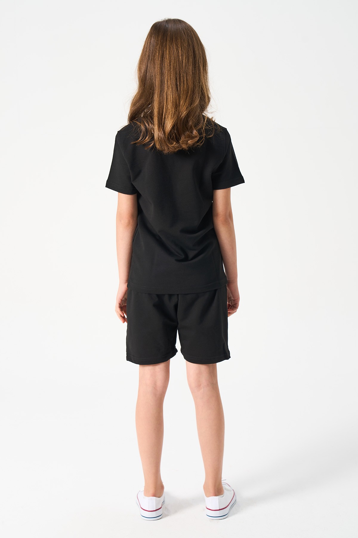 Mädchen Basic T-Shirt und Shorts Set