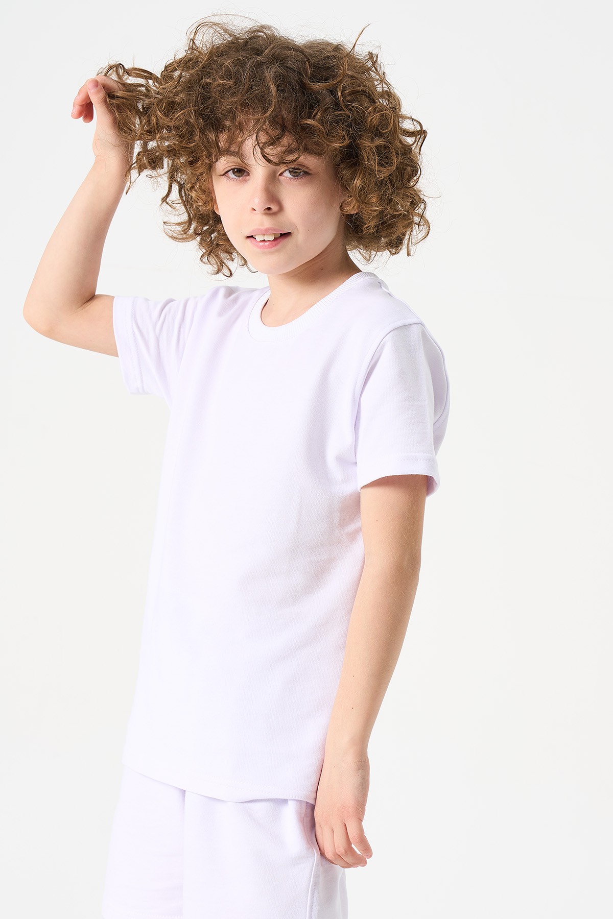 Jungen Basic T-Shirt - Weiß image