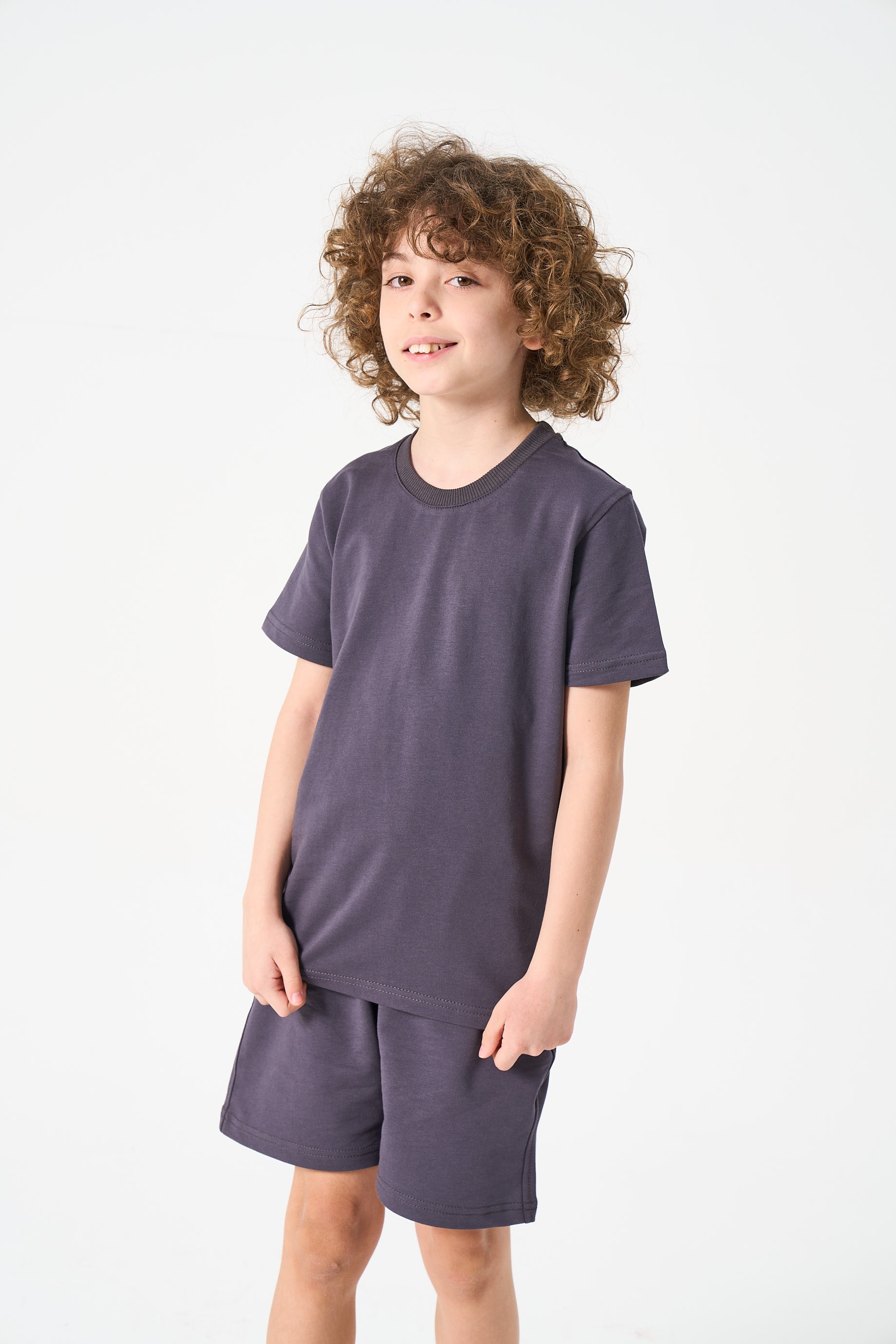 Jungen Basic T-Shirt - GRAU image
