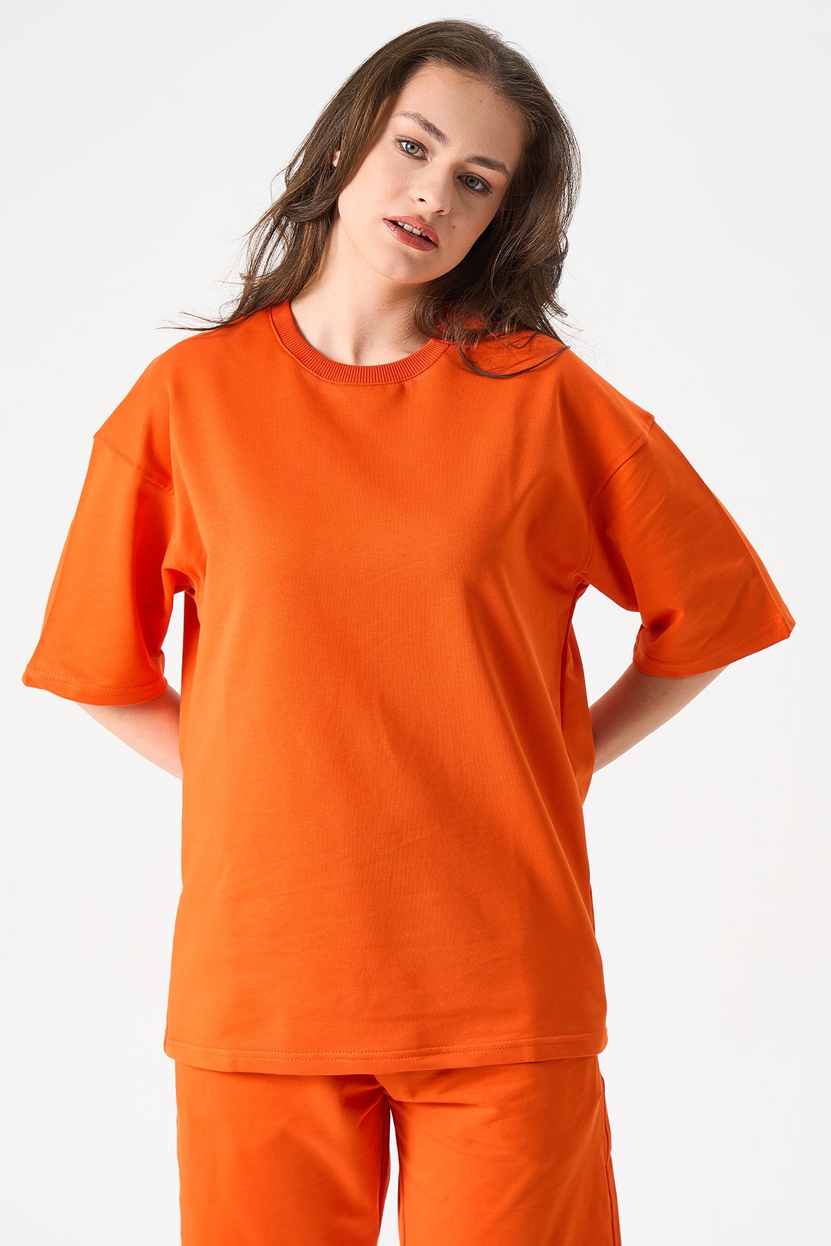 Damen Oversize T-Shirt - ORANGE image