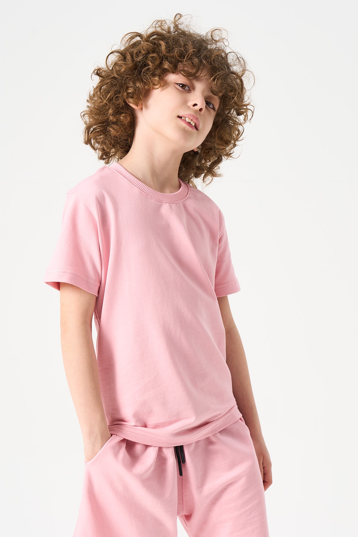 Jungen Basic T-Shirt - ROSA image