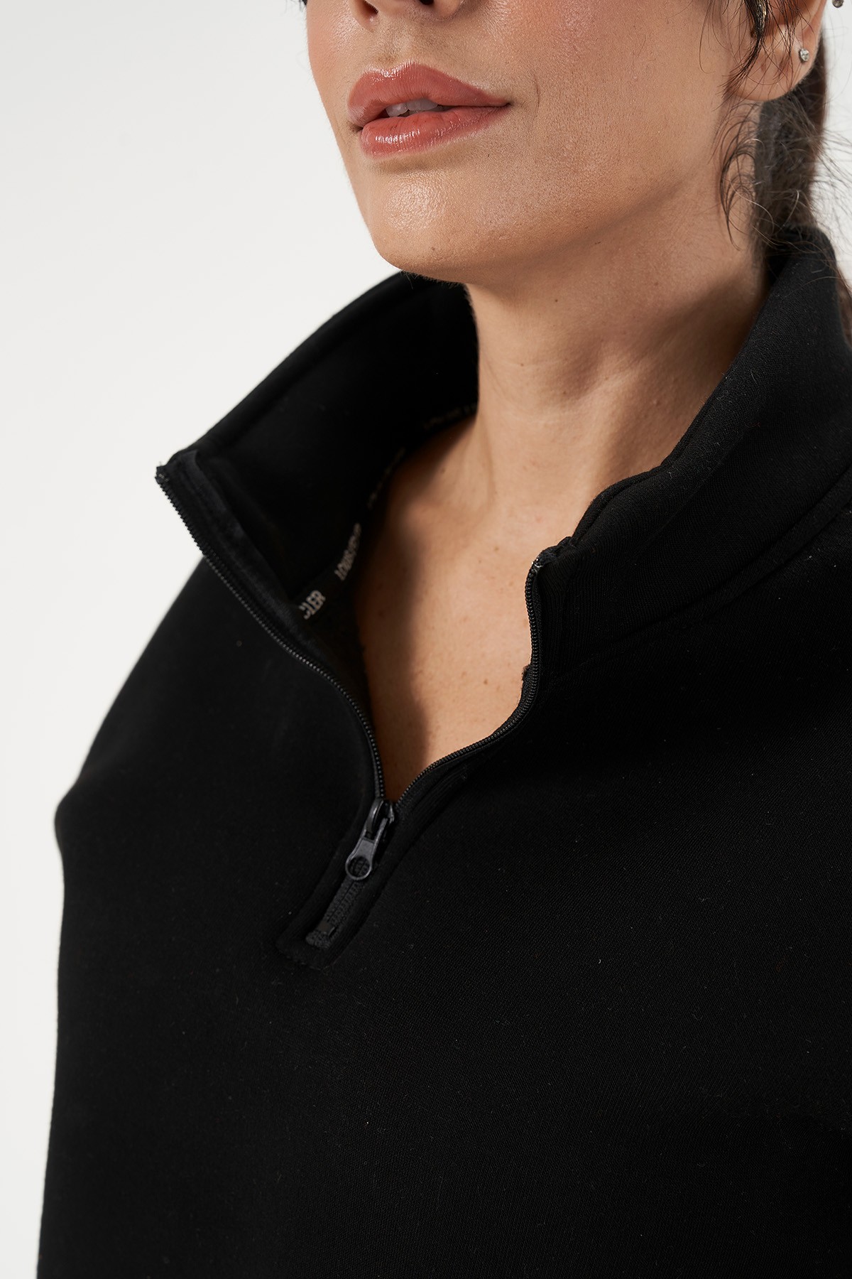 Half Zip Sweatshirt für Damen