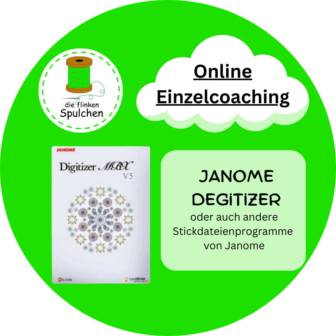 Einzel Coaching / Online Kurs  für die Janome Software